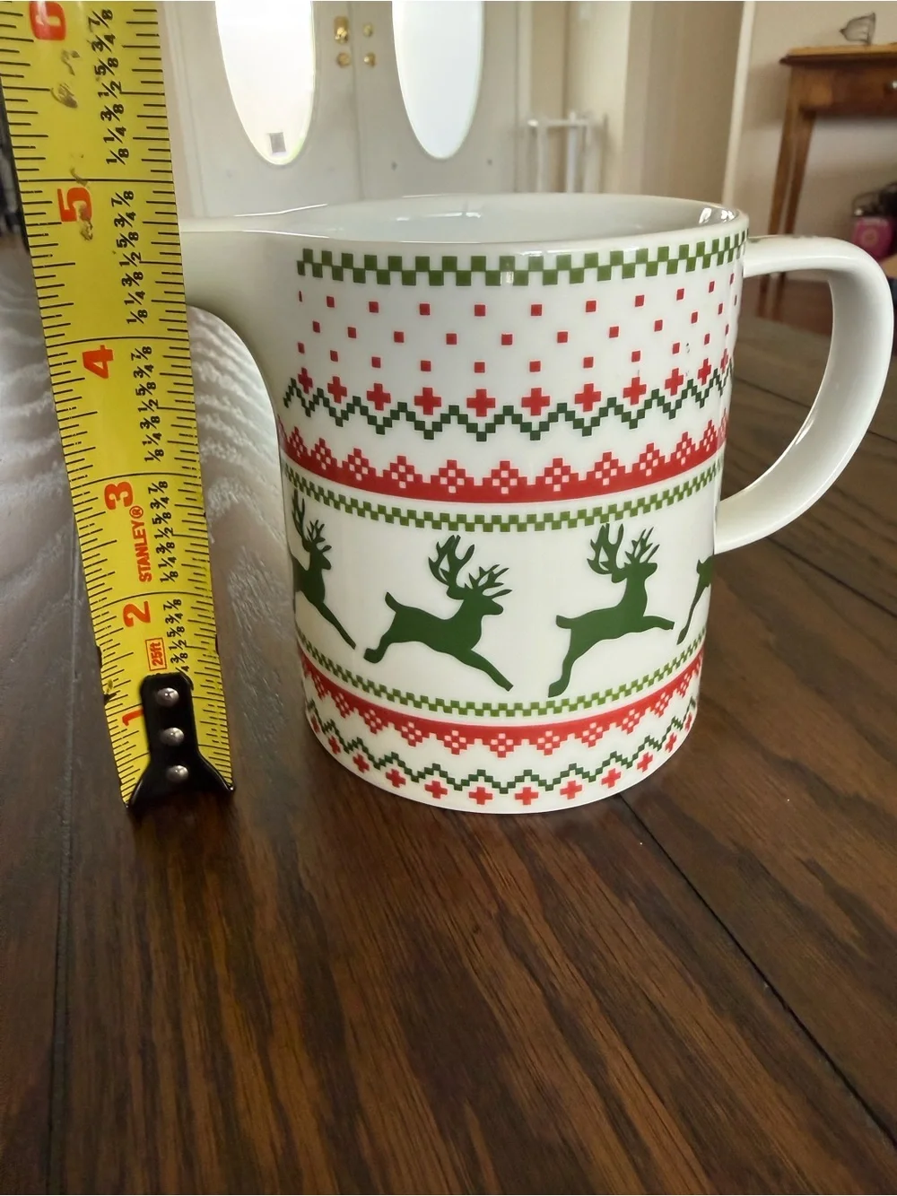 Vintage Studio Nova Winterland Christmas Creamer Reindeer Fair Isle Fine China